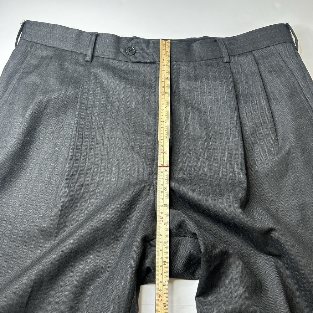 Brooks Brothers 1818 Madison Suit Pants Mens 36x30 Charcoal Gray 100% Wool USA - Picture 11 of 14